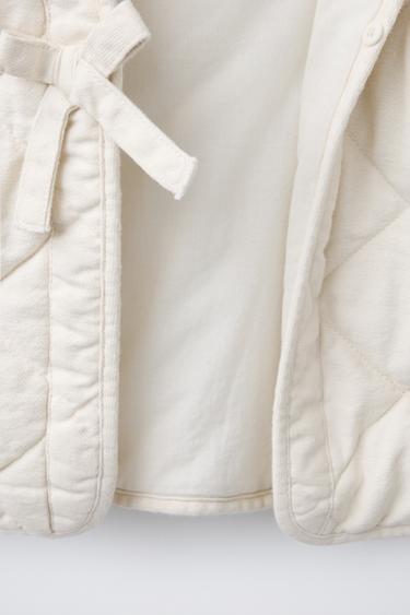 PADDED KIMONO WITH BOW - Oyster-white by Zara - Image 3