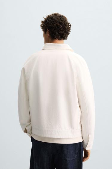 VESTE LIN - COTON - Écru de Zara - Image 2