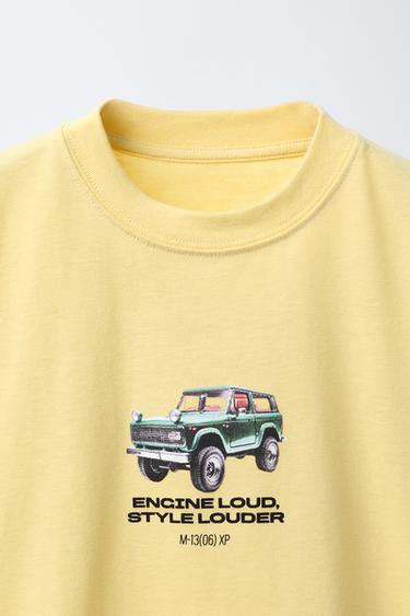 CAR PRINT T-SHIRT - Yellow de Zara - Image 2