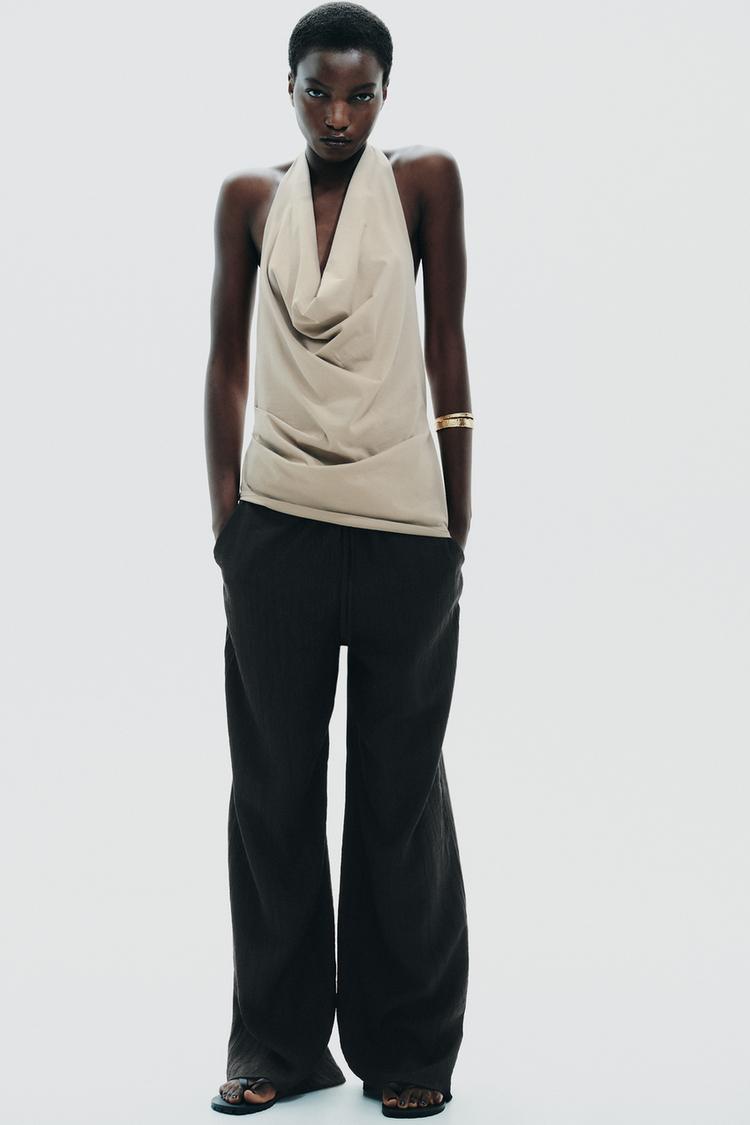 PANTALONI STRUTTURATI Nero ZARA Italia Italy