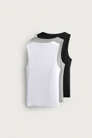 3-PACK BASIC TANK TOPS — various 2