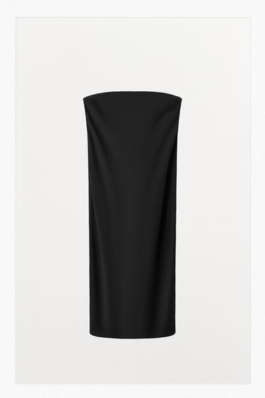 فستان ببطانة باندان - أسود الخاص بـ Zara