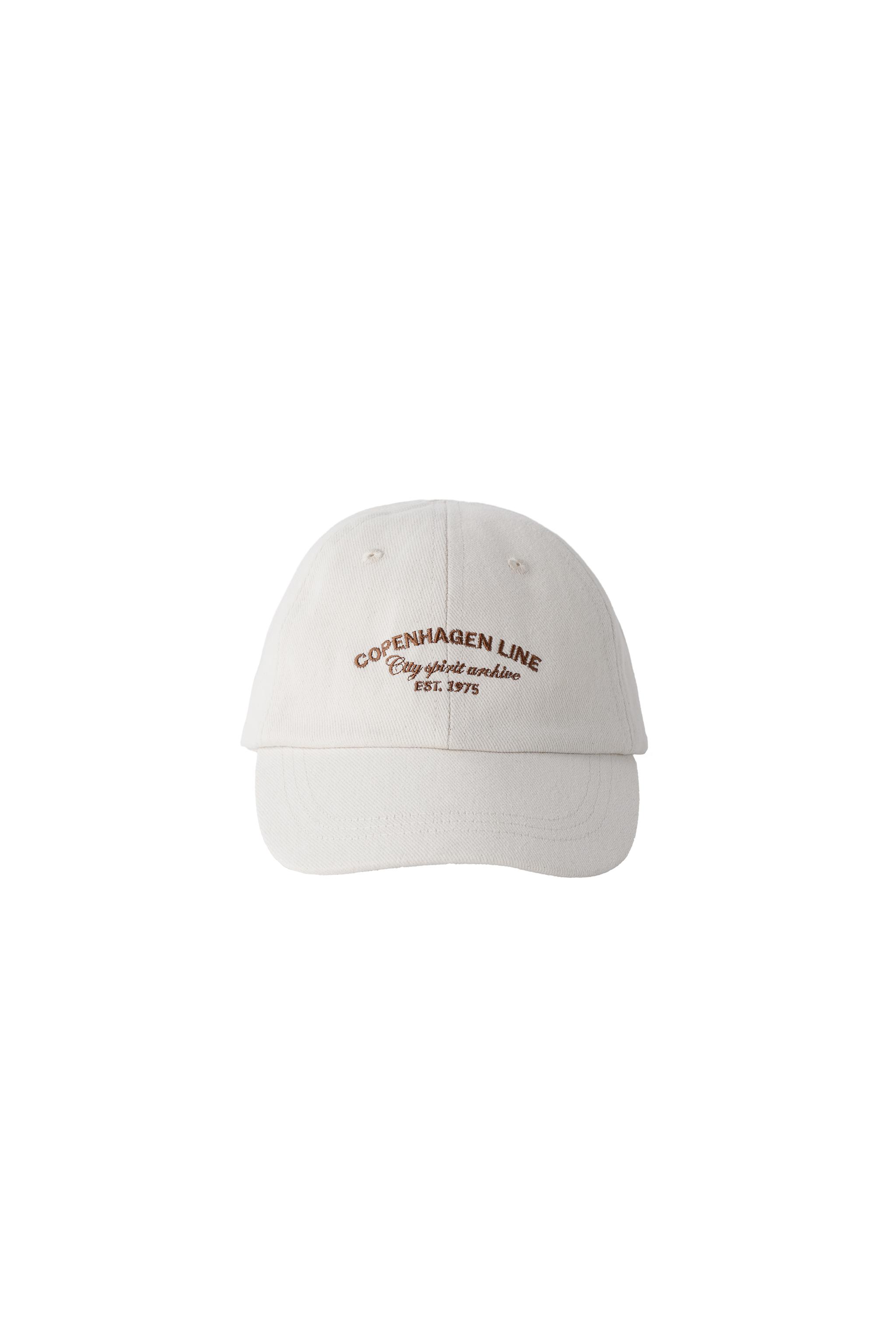EMBROIDERED TEXT CAP - Ecru | ZARA United States