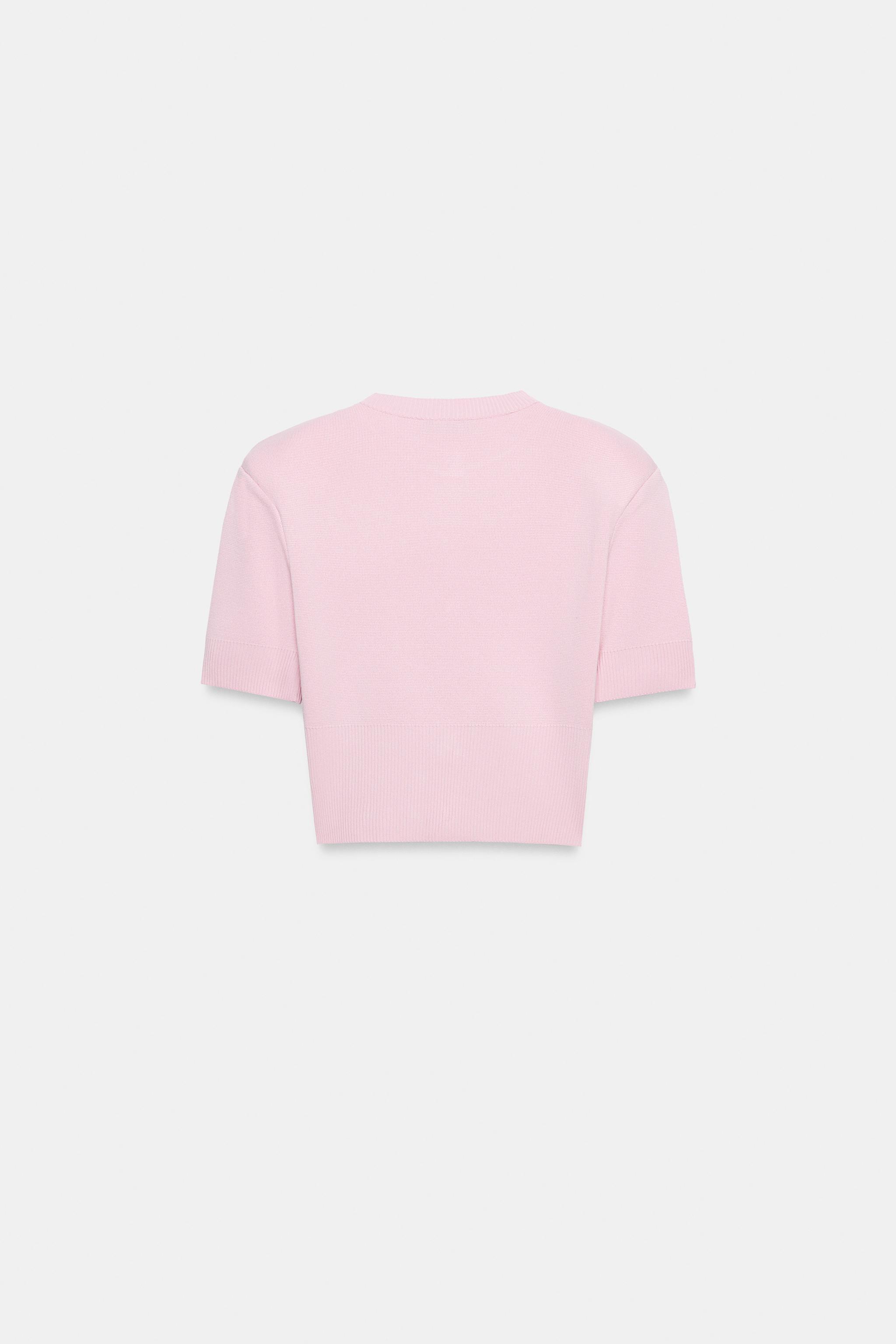 Женские куртки Zara CROPPED SHOULDER PAD JACKET — фото 7