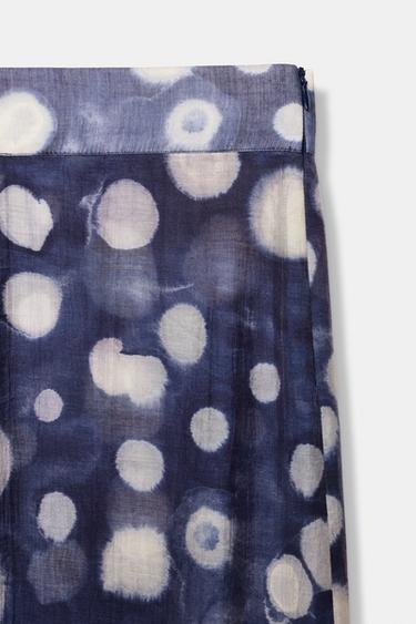 ZW COLLECTION POLKA DOT TROUSERS - Blue by Zara - Image 7