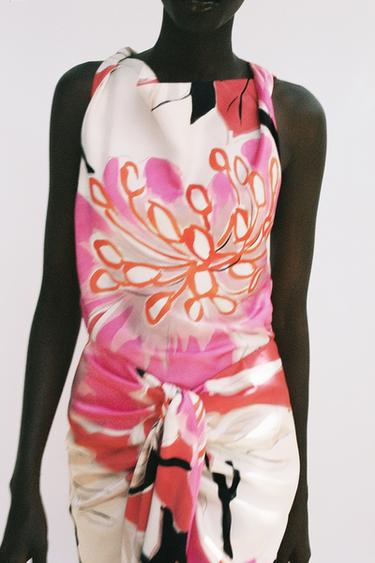 PRINTED SATIN TOP - Multicoloured by Zara - Image 1