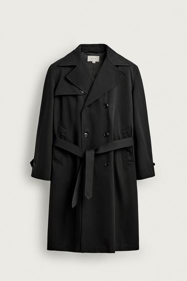 Zara MANTECO® ORIGINS WATER REPELLENT TRENCH COAT - Black