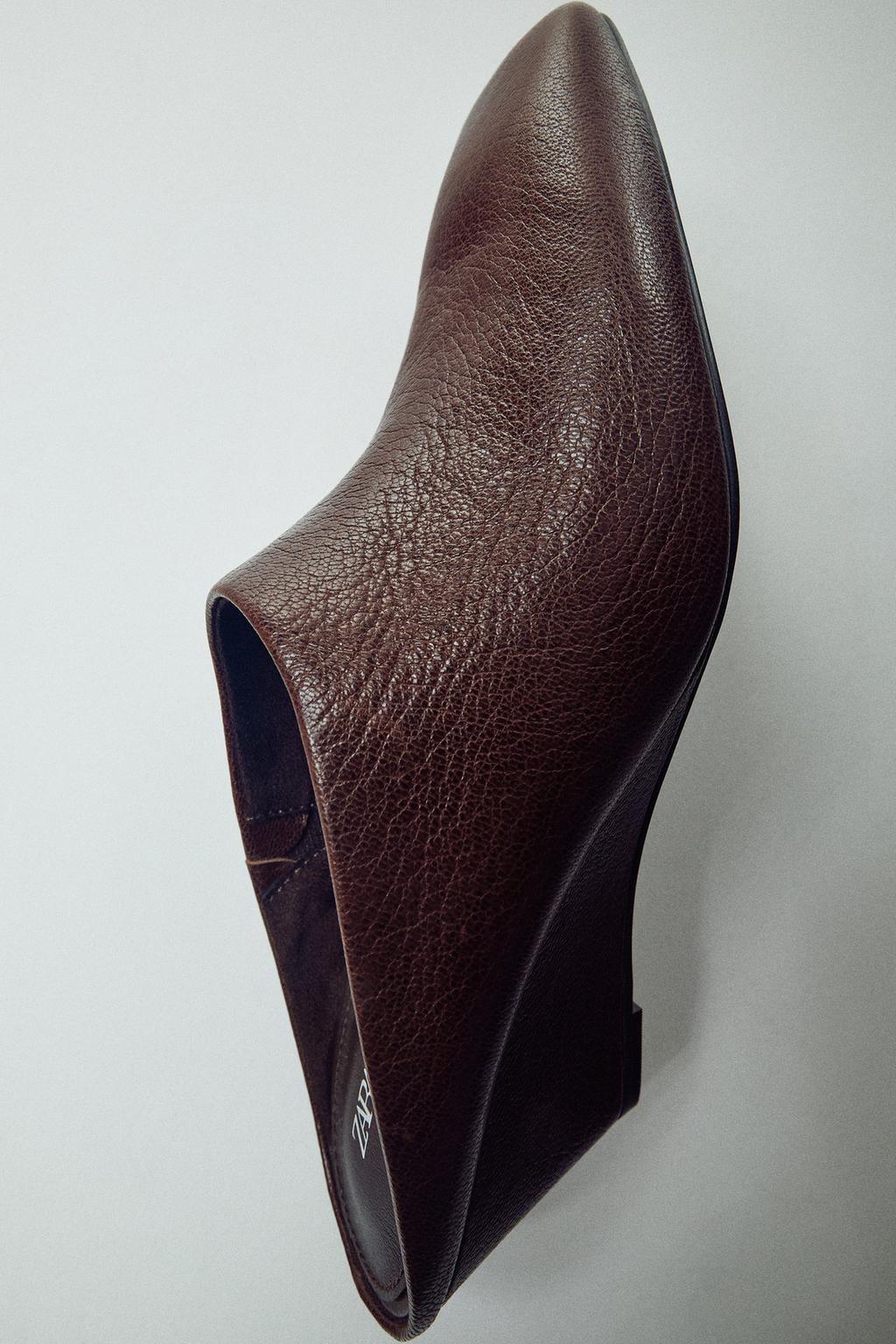 LEATHER WEDGE MULES