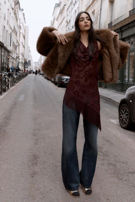 ASYMMETRIC FRINGED BURN-OUT TOP