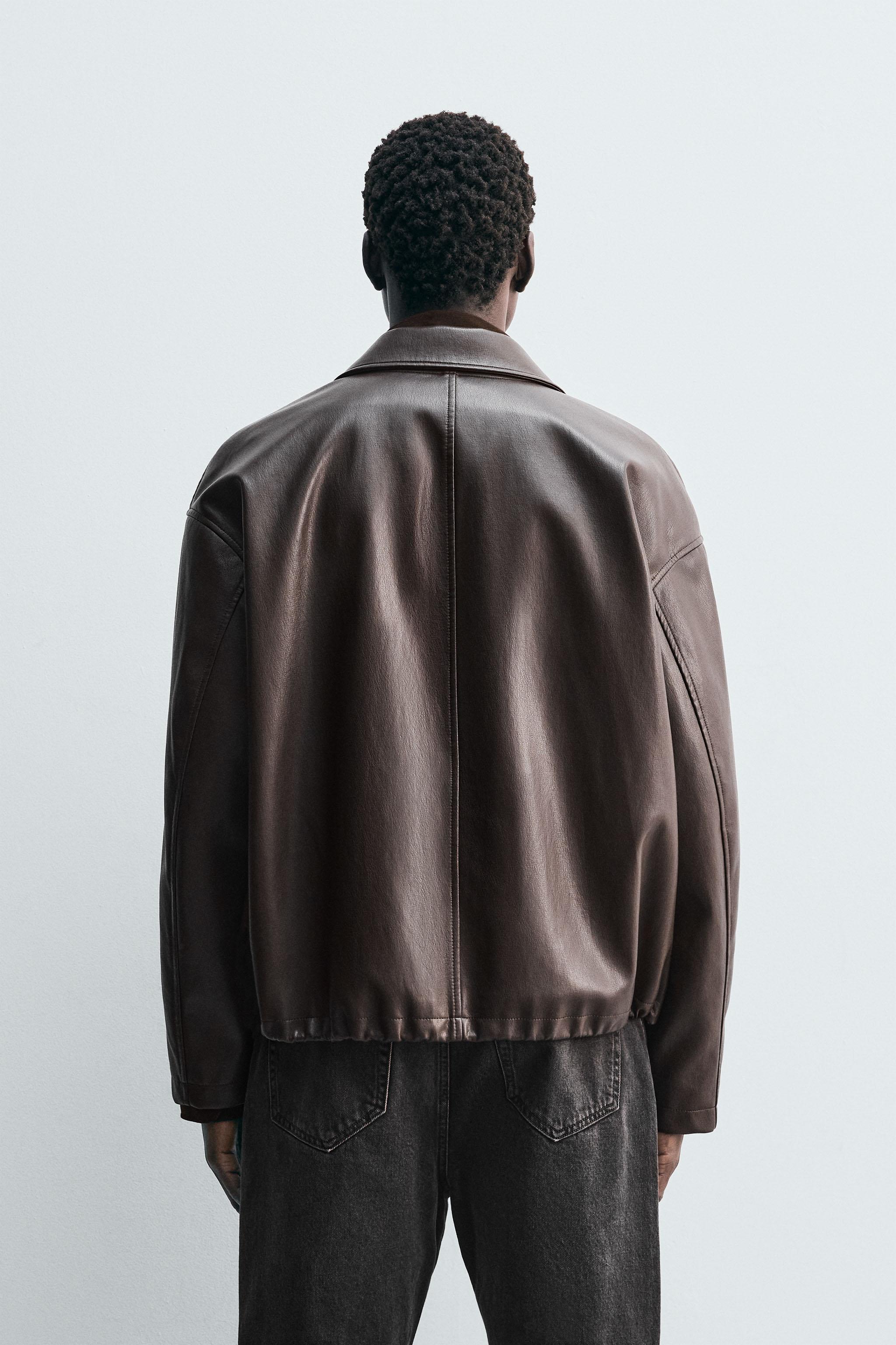 VESTE COUPE DÉCONTRACTÉE EN MATIÈRE SYNTHÉTIQUE