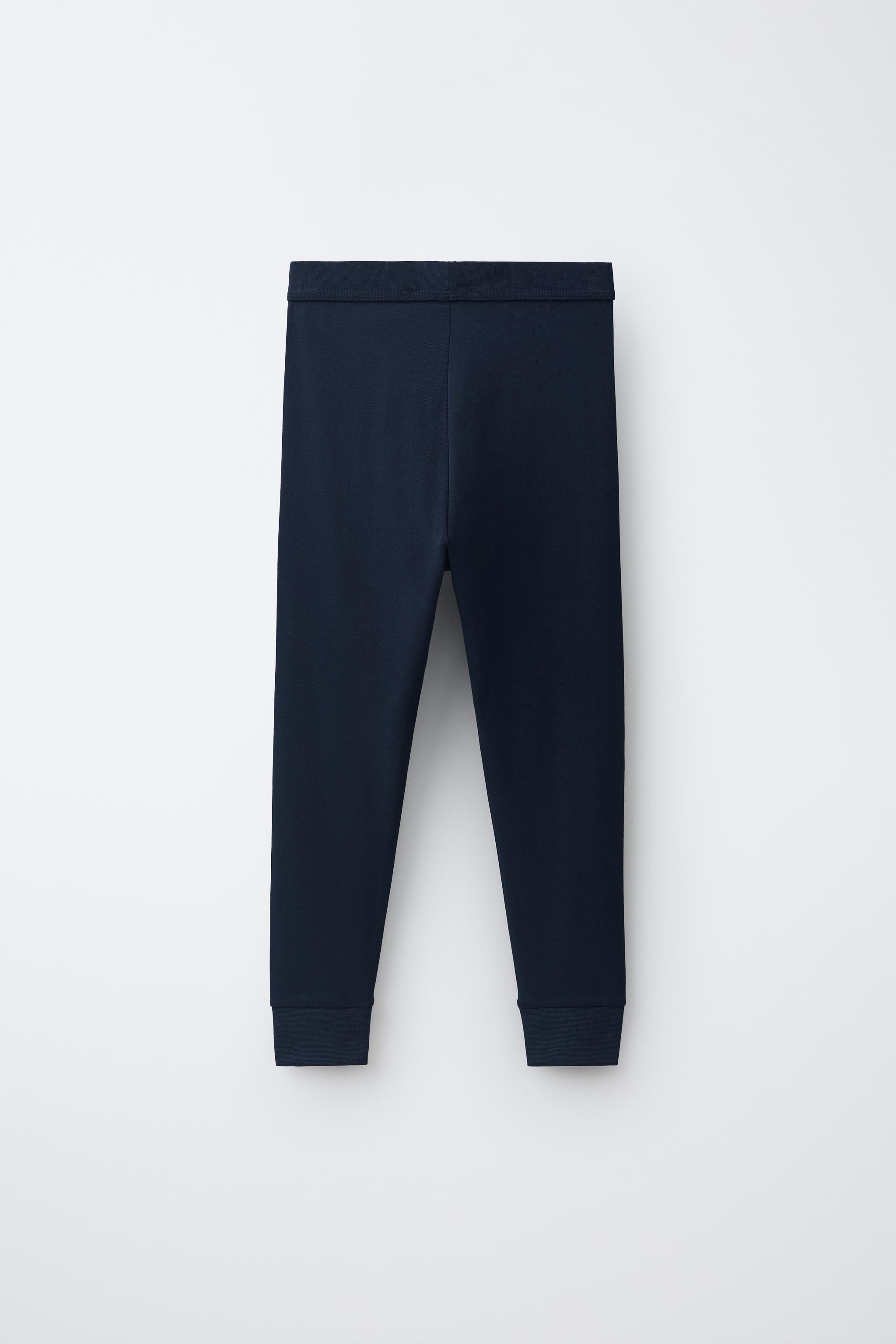 6-14 YEARS/ SOLID LONG BOXER BRIEFS — Navy blue
