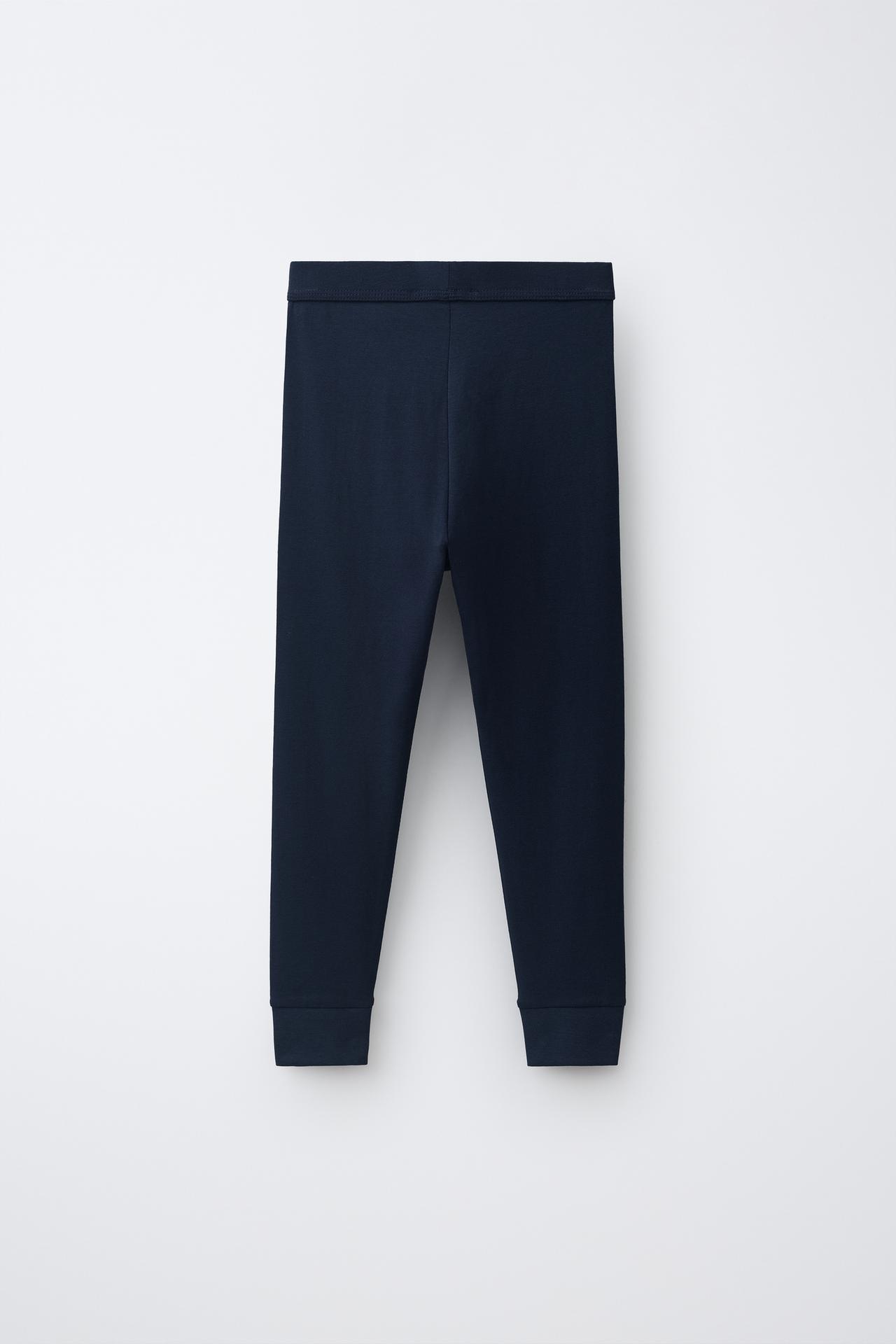 6-14 YEARS/ SOLID LONG BOXER BRIEFS — Navy blue