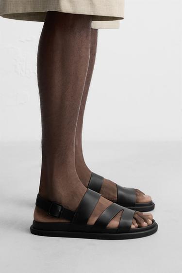 SANDALES À BRIDES - Noir de Zara - Image 1