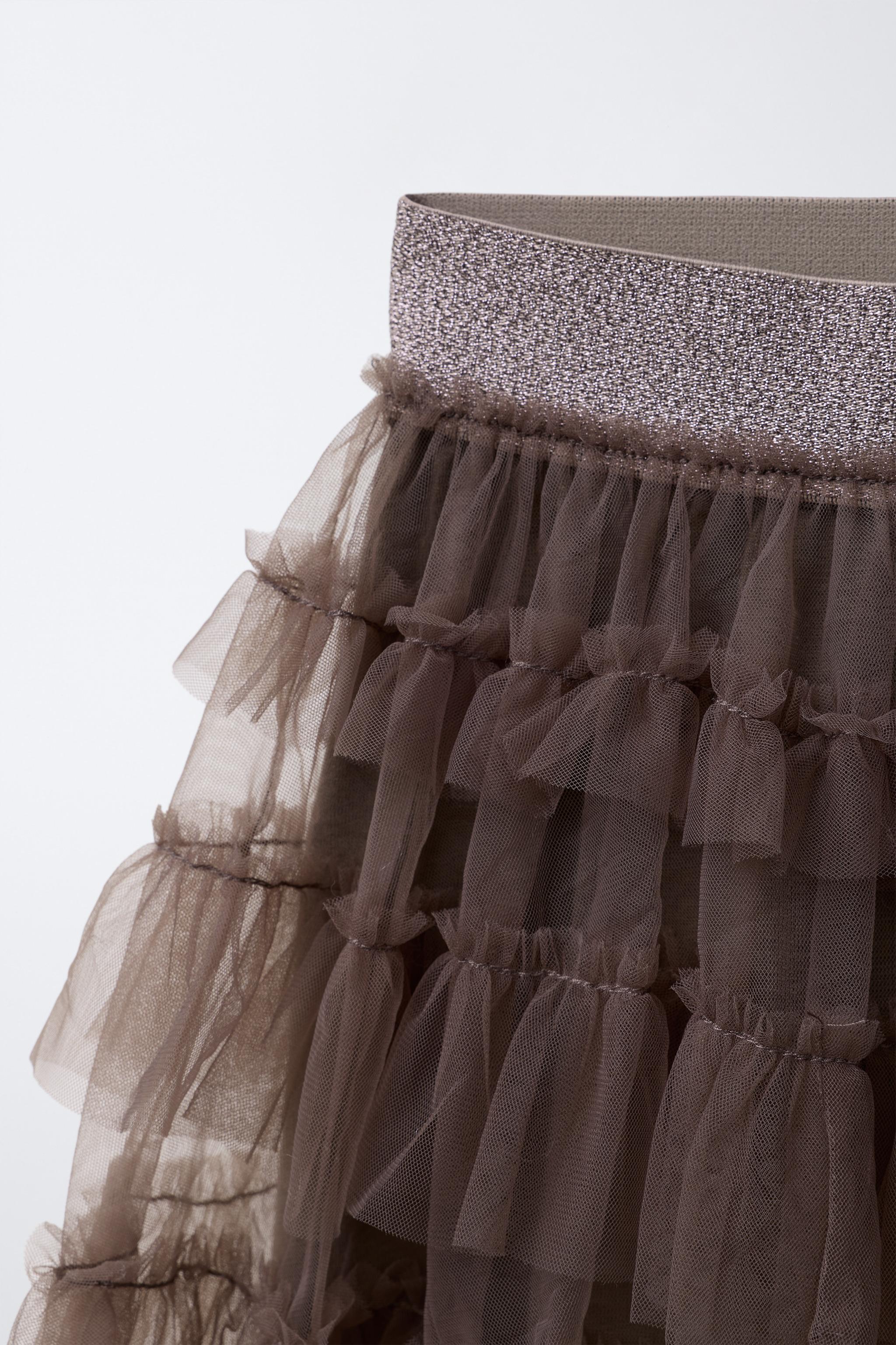 チュールスカート - ブラウン | ZARA Japan / 日本