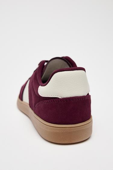 TRAINERS - Burgundy Red by Zara - Image 3