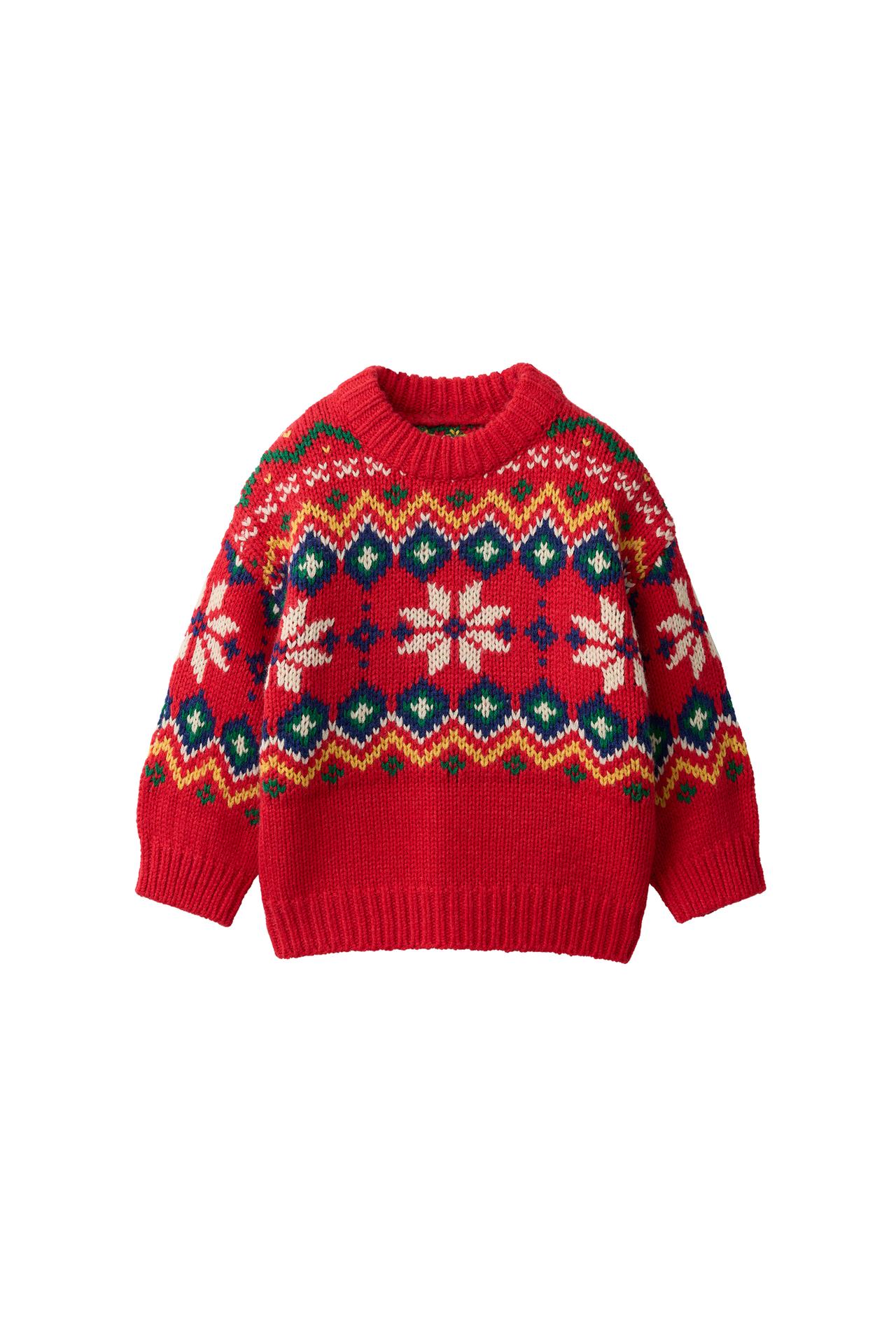 JACQUARD WOOL BLEND KNIT JUMPER