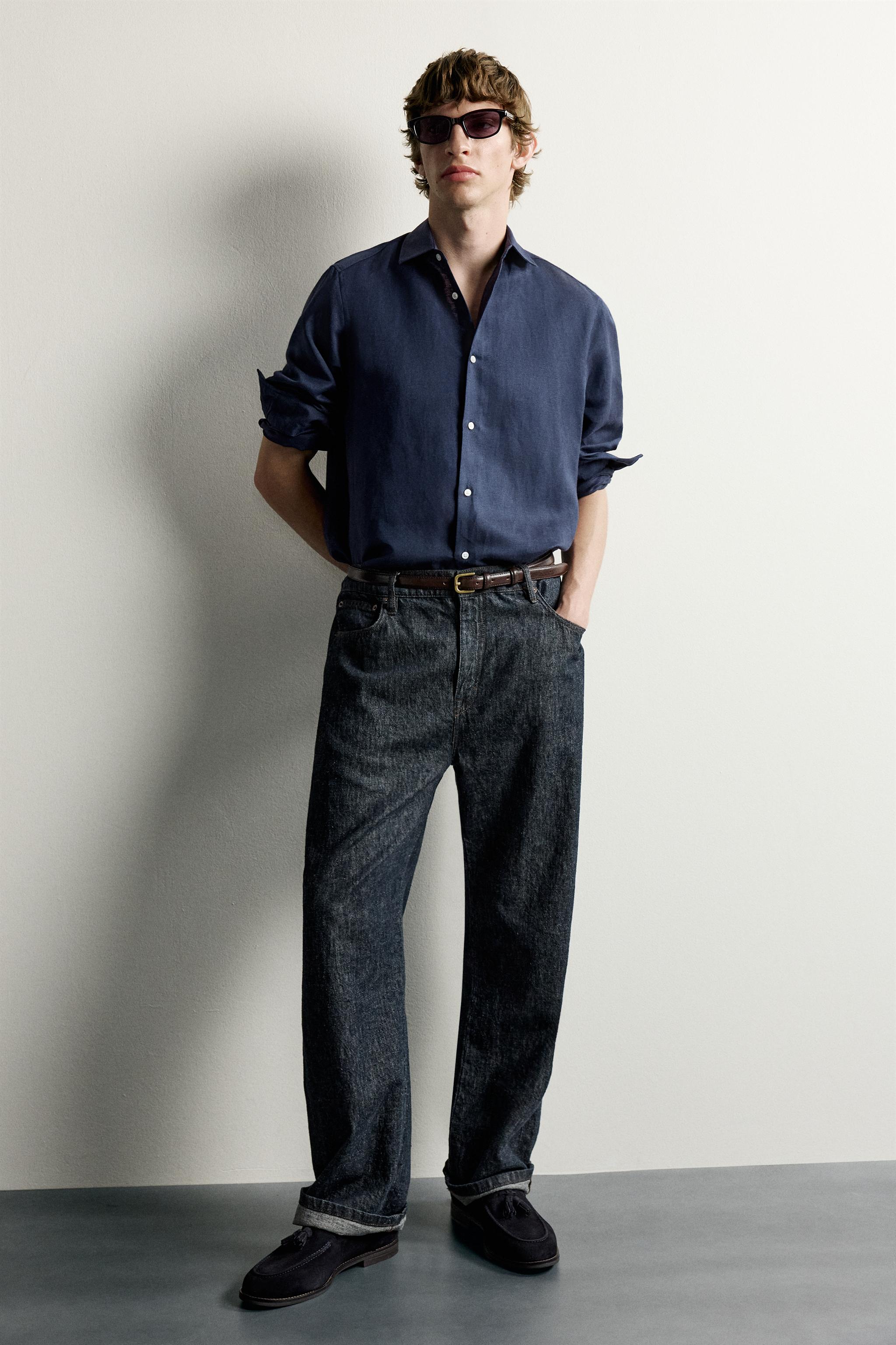 Мужские туфли Zara TASSELED LEATHER LOAFERS — фото 2