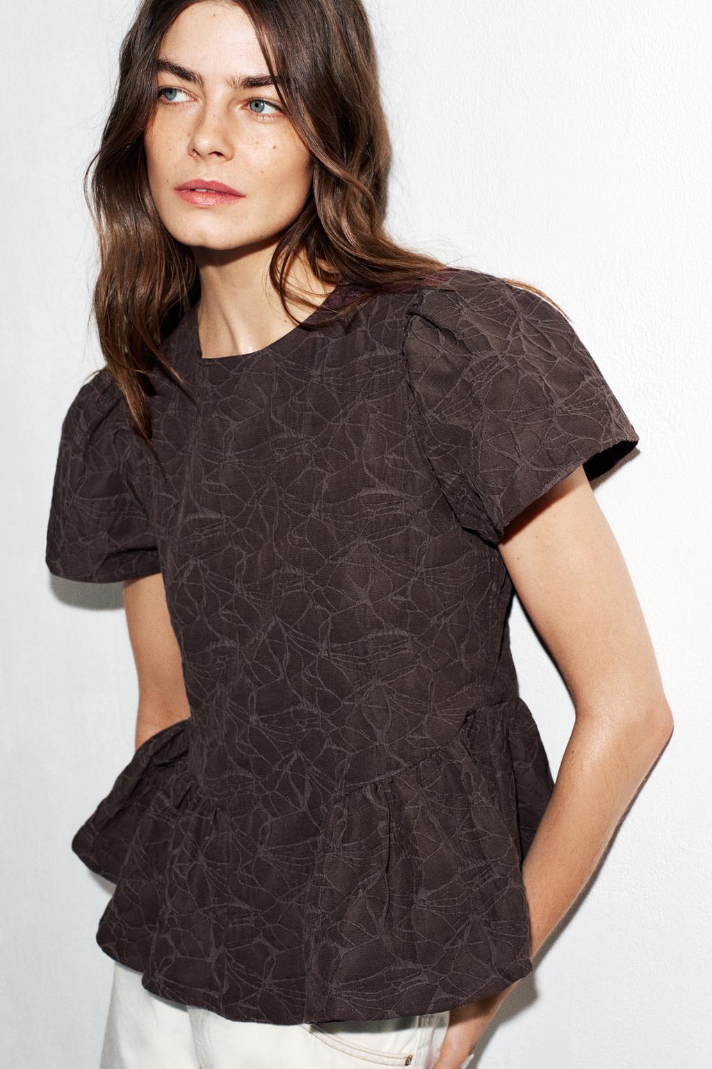 BALLOON PEPLUM TOP - image 2