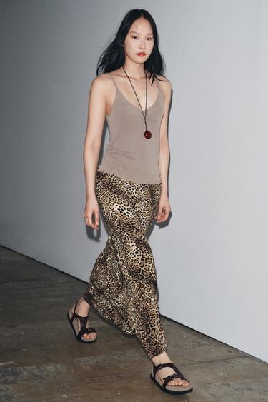 Zara ZW COLLECTION LONG SKIRT - Leopard - Image 0