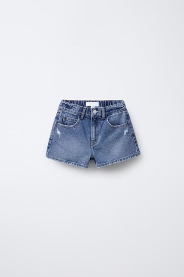 BERMUDA DENIM COM ESTRELAS - Azul da Zara