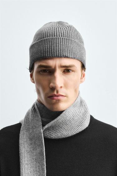 BASIC KNIT BEANIE - Grey by Zara - Image 0