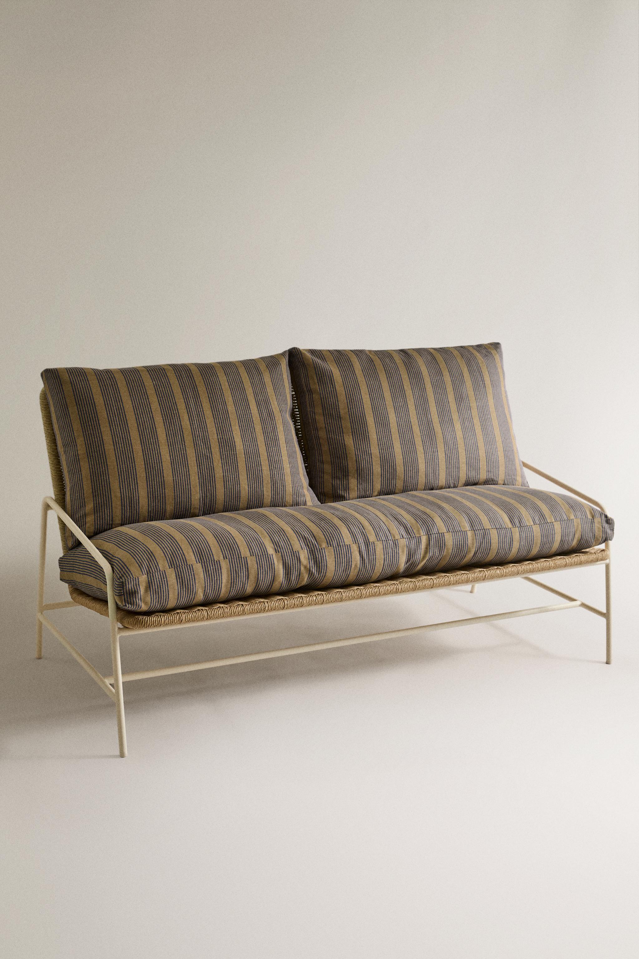 COUSSIN ASSISE BANQUETTE RAYURES
