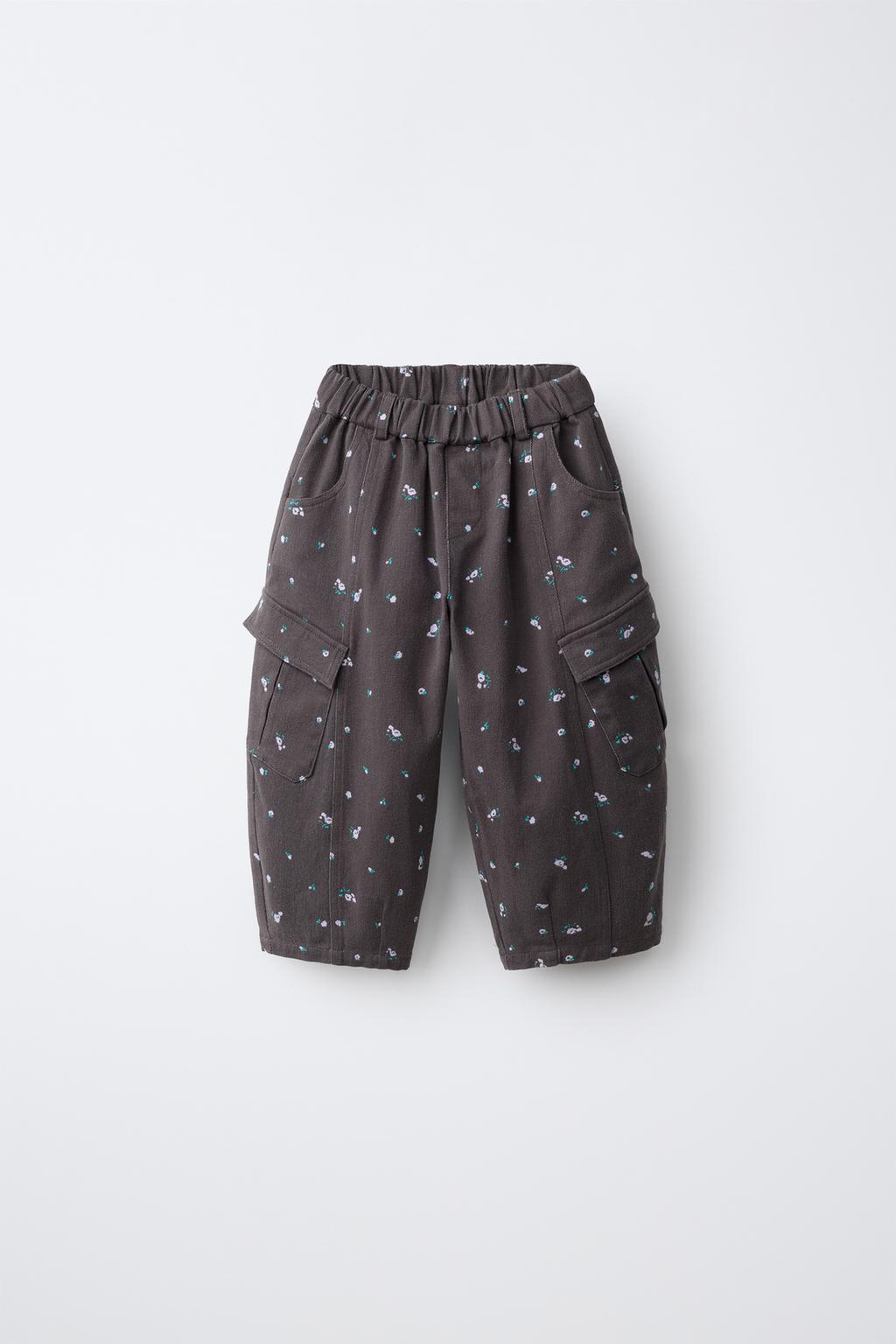 FLORAL PRINT CARGO TROUSERS