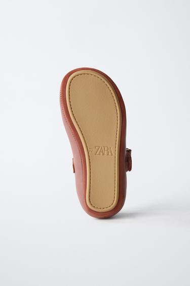 LEATHER BALLERINAS - Pink by Zara - Image 6