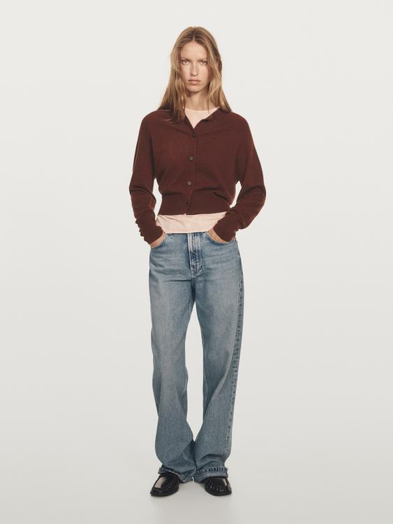 Long sleeve cashmere cardigan