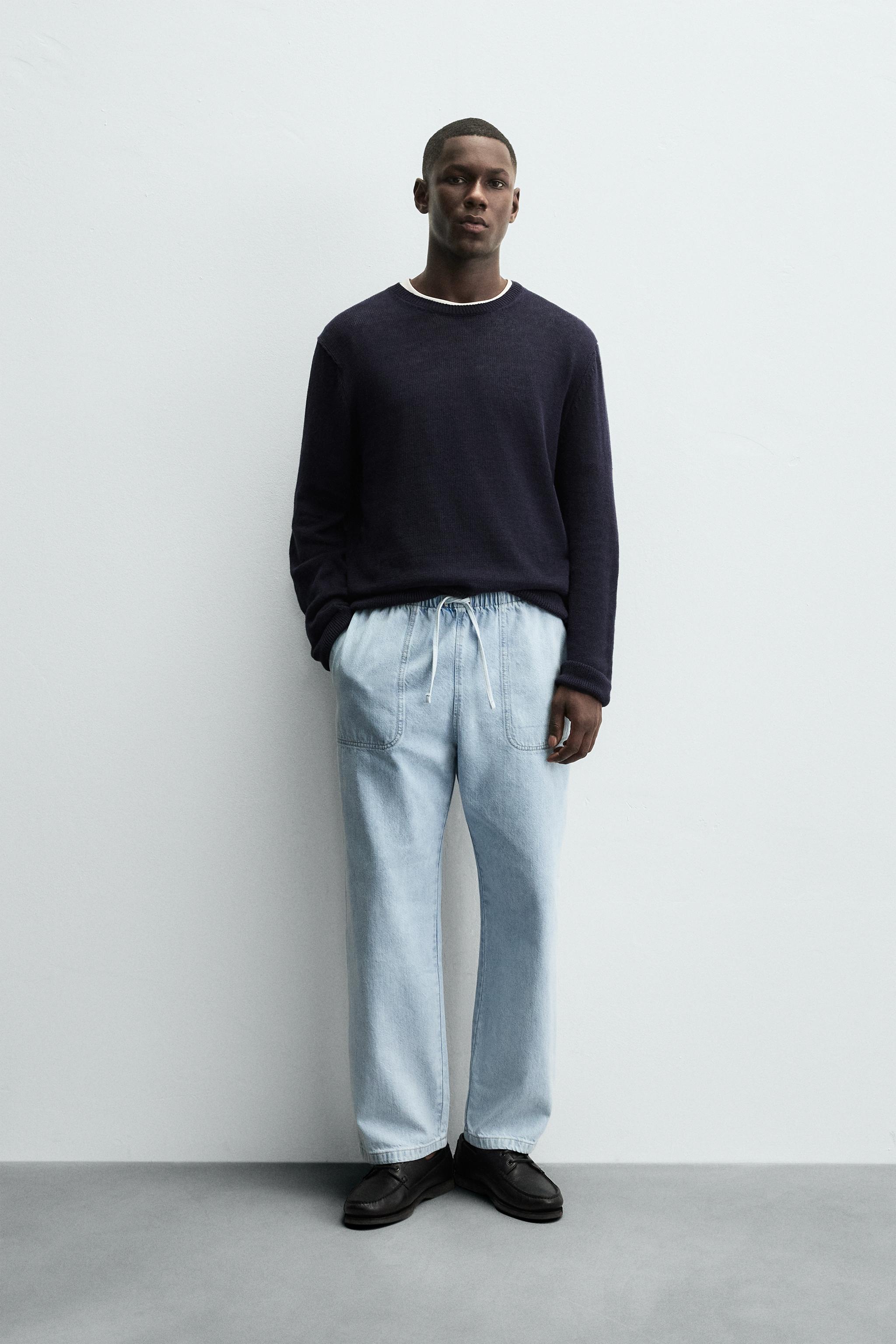 軽量ジーンズジョガーフィット - ミディアムブルー | ZARA Japan