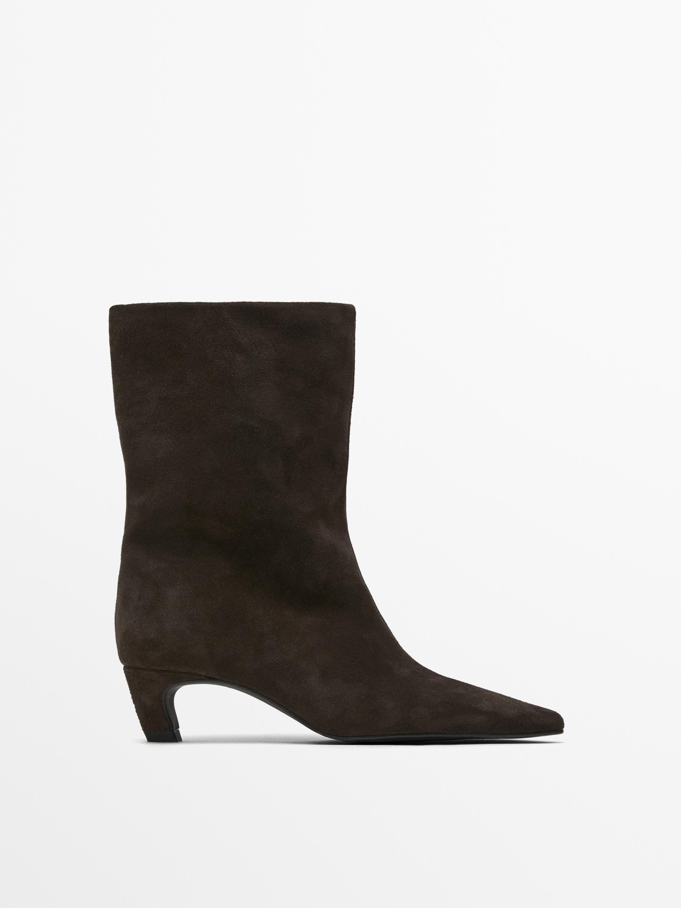 Leather high ankle boots online