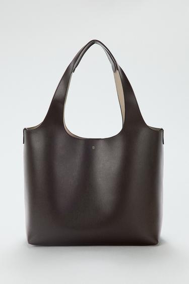 Zara SHOPPER BAG - Chocolate