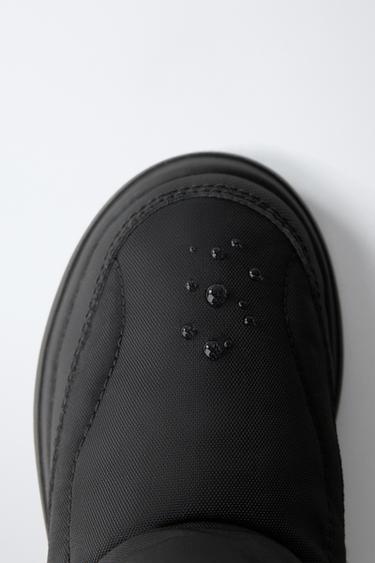 QUILTED NYLON WATER-REPELLENT BOOTS - Black by Zara - Image 8