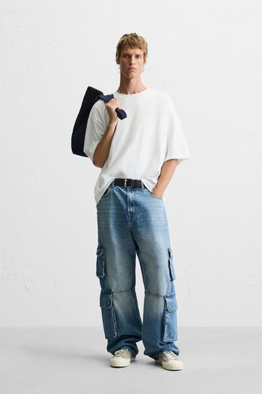 CAMISETA BOXY FIT BÁSICA - Blanco roto de Zara - Imagen 0