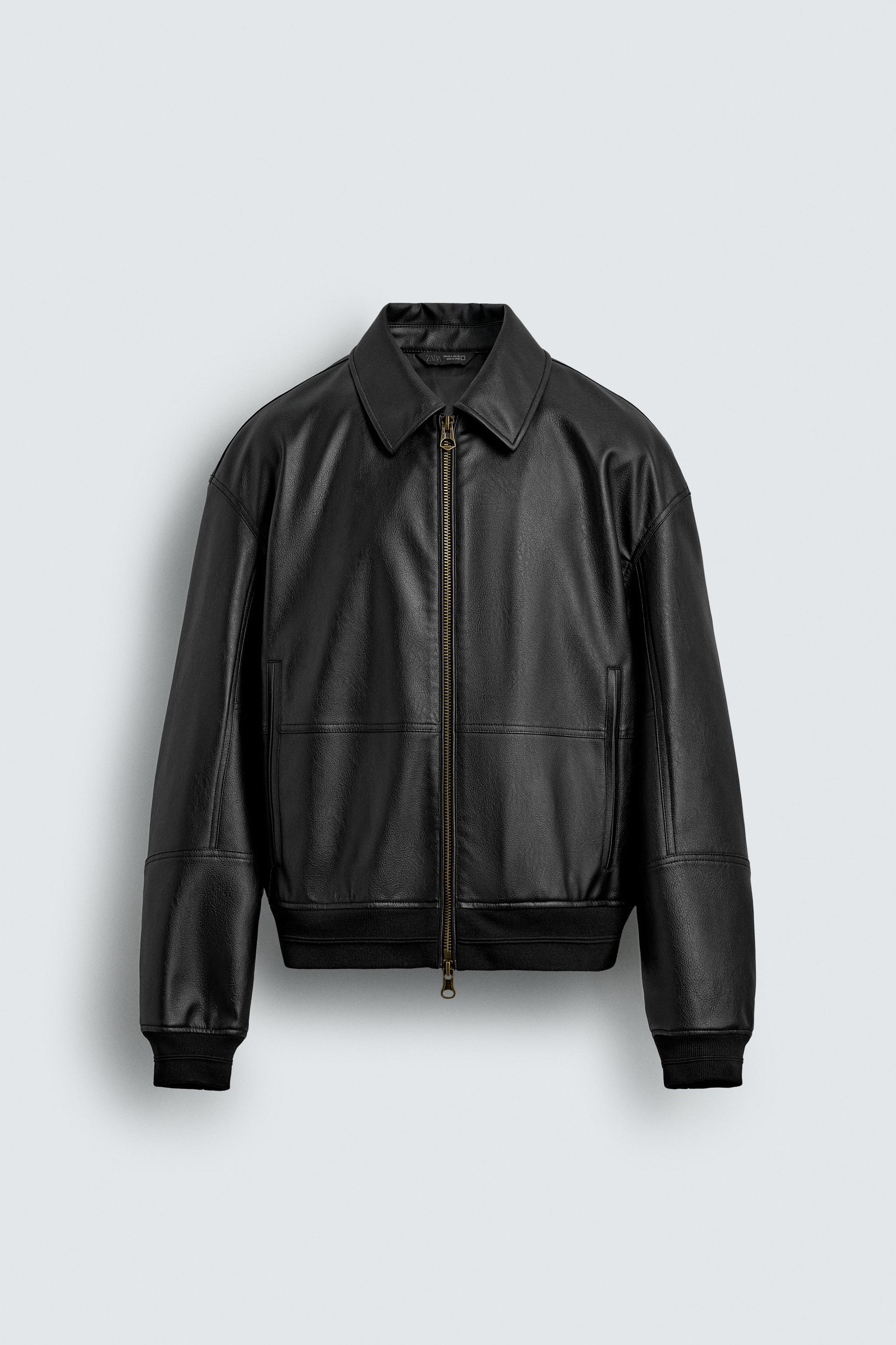 BLOUSON BOMBER MATIÈRE SYNTHÉTIQUE