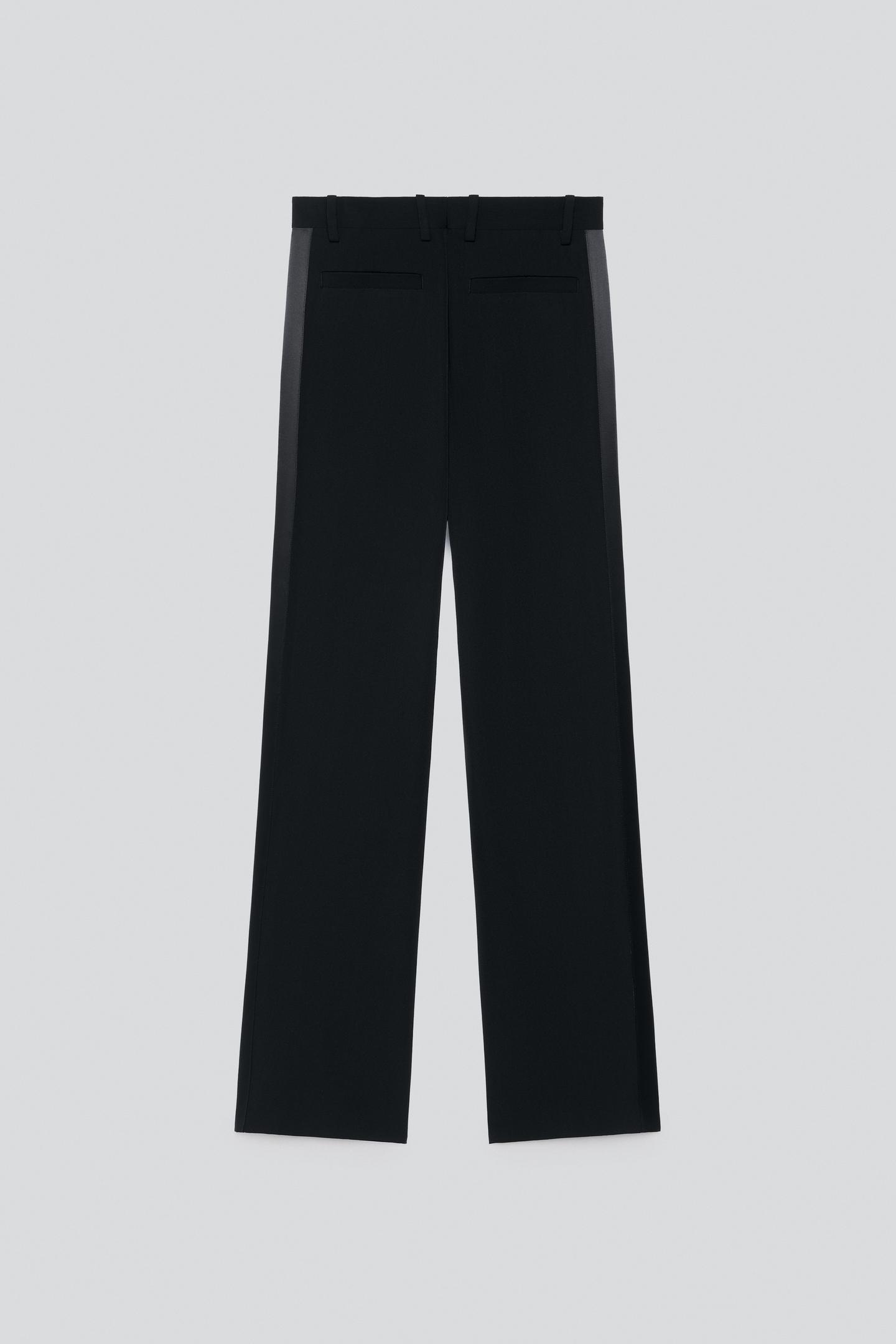 Мужские брюки Zara 100% Wool Tuxedo Suit, цвет: Чёрный — фото 5