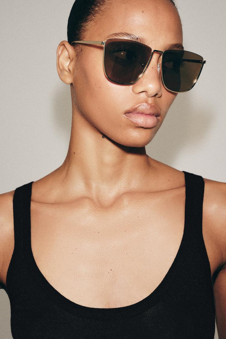 Lentes de sol metálicos cuadrados - Artículo ZARA Mujer 2
