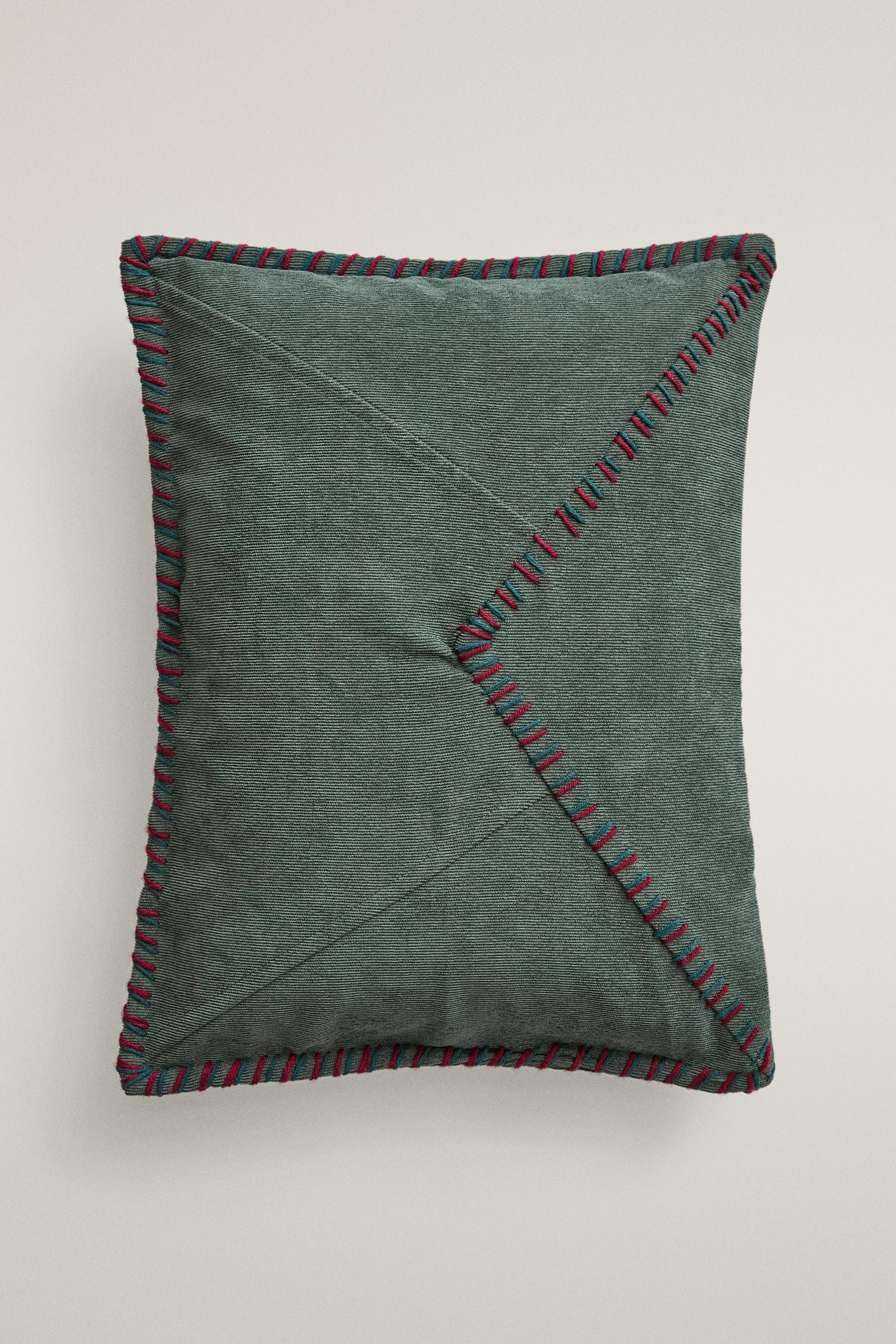 HOUSSE DE COUSSIN ENFANT VELOURS CÔTELÉ LETTRE PÈRE NOËL