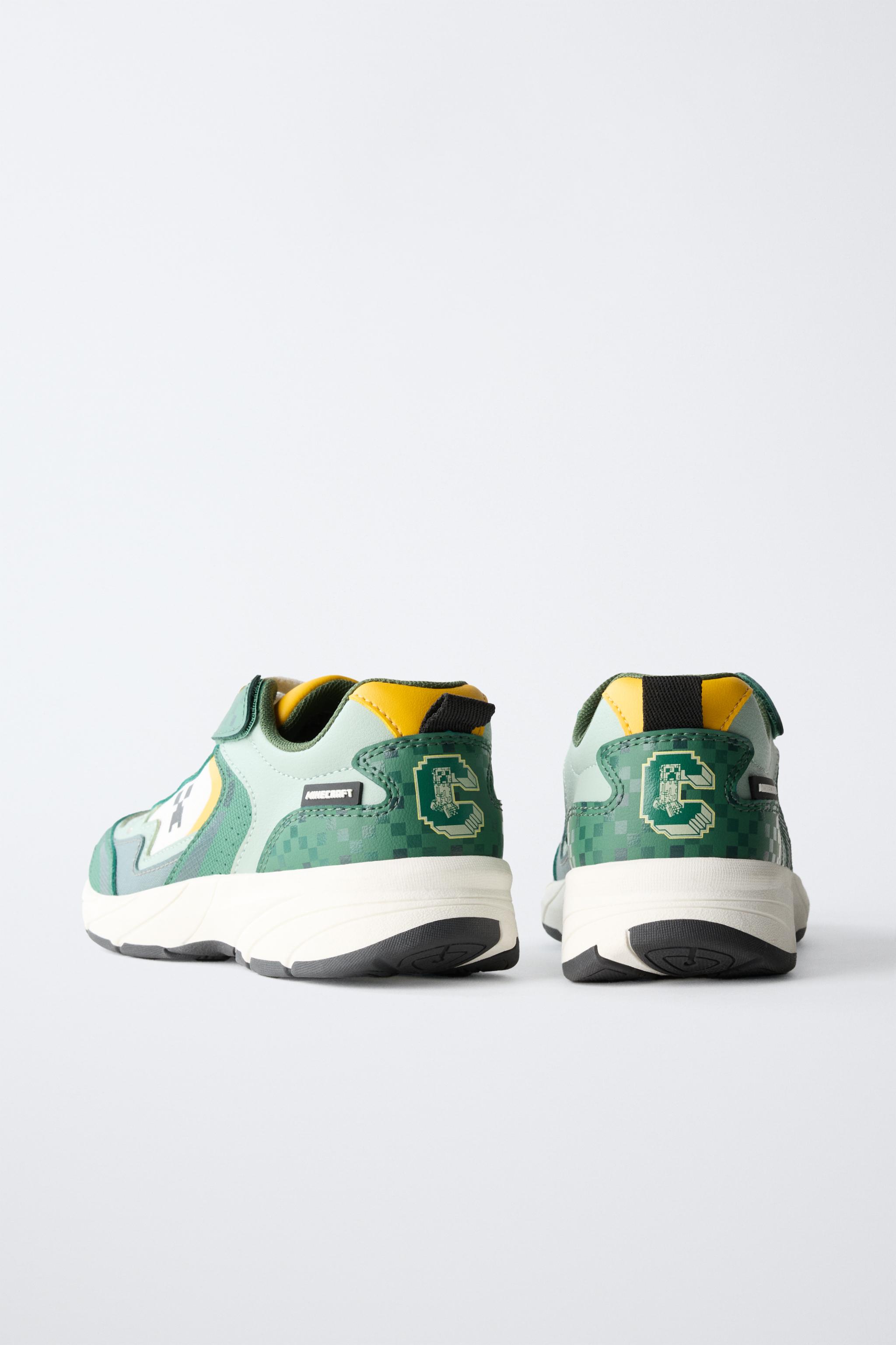 MINECRAFT © MOJANG AB. ™ SNEAKERS - Green | ZARA United States