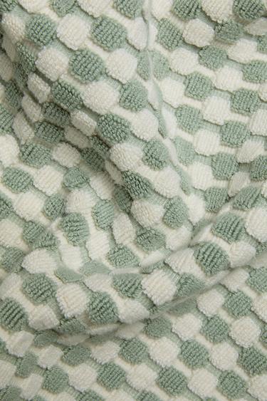 SERVIETTE DE BAIN TEXTURÉE EN COTON - Vert d'eau de Zara - Image 3