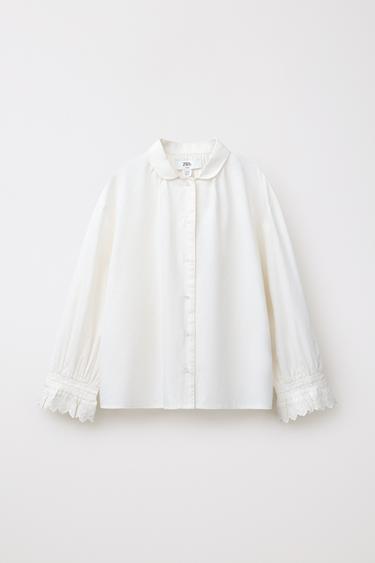 CHEMISE PYJAMA BRODERIES ÉDITION LIMITÉE - Écru de Zara