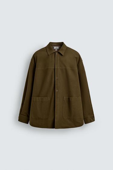 CAMISA OVERSIZED BOLSILLOS SAMUEL DE SABOIA - kaki-med de Zara