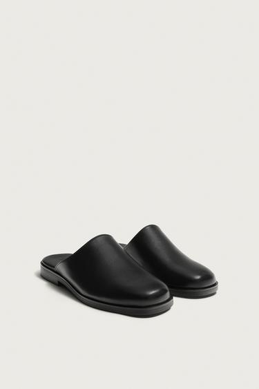 LEATHER DRESS CLOG — Black 2