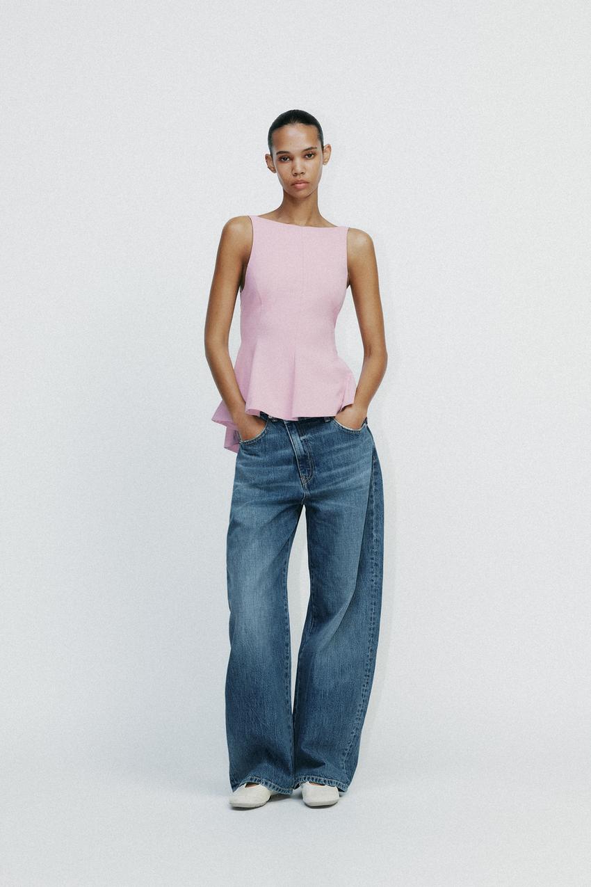 PEPLUM TIE TOP
