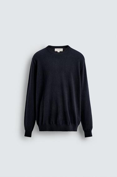 100% CASHMERE SWEATER - Navy blue by Zara