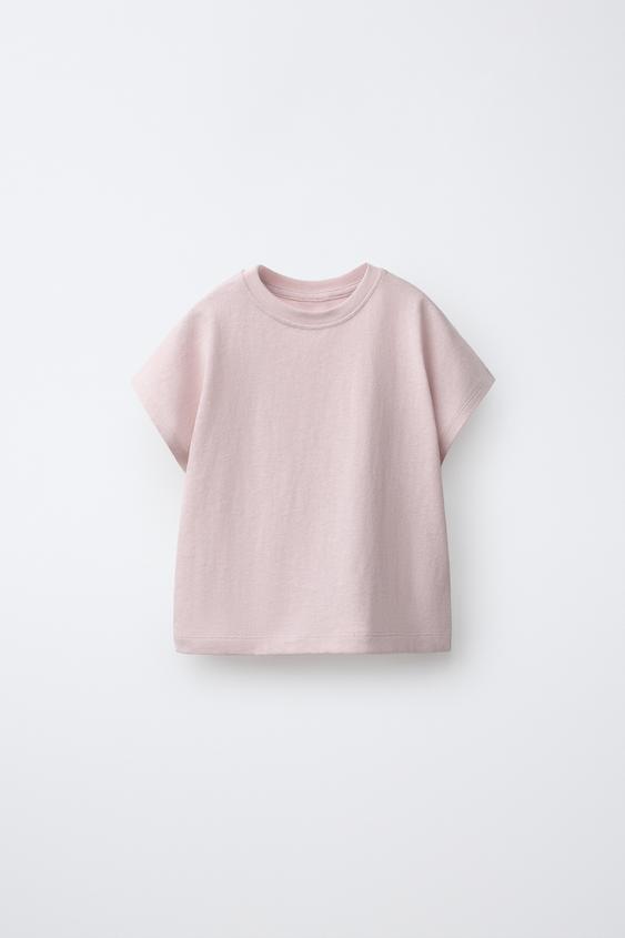 PLAIN T-SHIRT - Light pink by Zara - Image 0