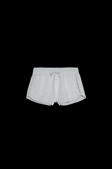 SHORTS AUS FLEECE MIT METALLIC-GARN - Silber von Zara - Bild 0