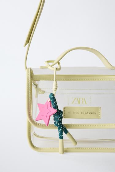VINYL CROSSBODY BAG WITH CHARM - Clear by Zara - Image 2