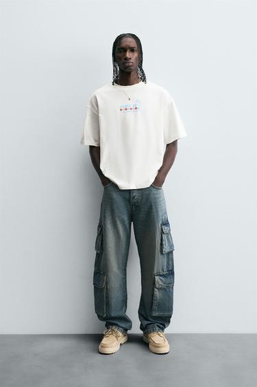 CAMISETA ESTAMPADOS COMBINADOS - Crudo de Zara - Imagen 0
