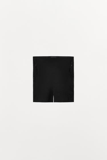 SHORTS SØMLØS BLONDE - Sort fra Zara